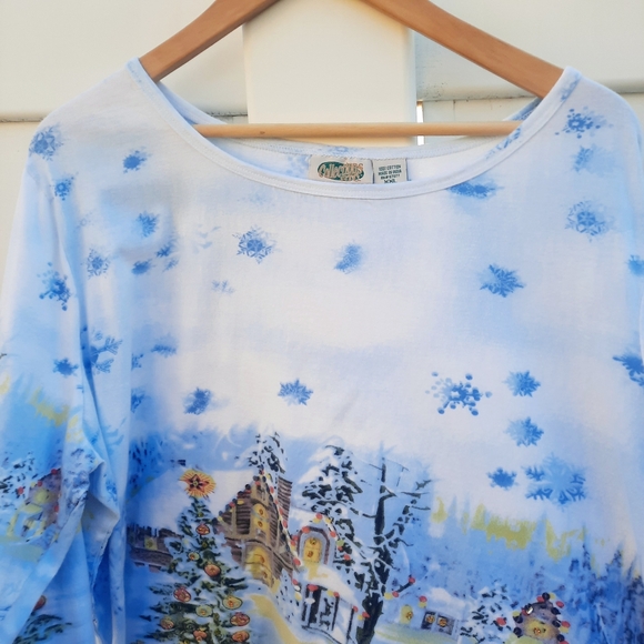 Collections Etc. Y2K Inspired Snowman Christmas T-Shirt | Size XXL - Picture 4 of 11